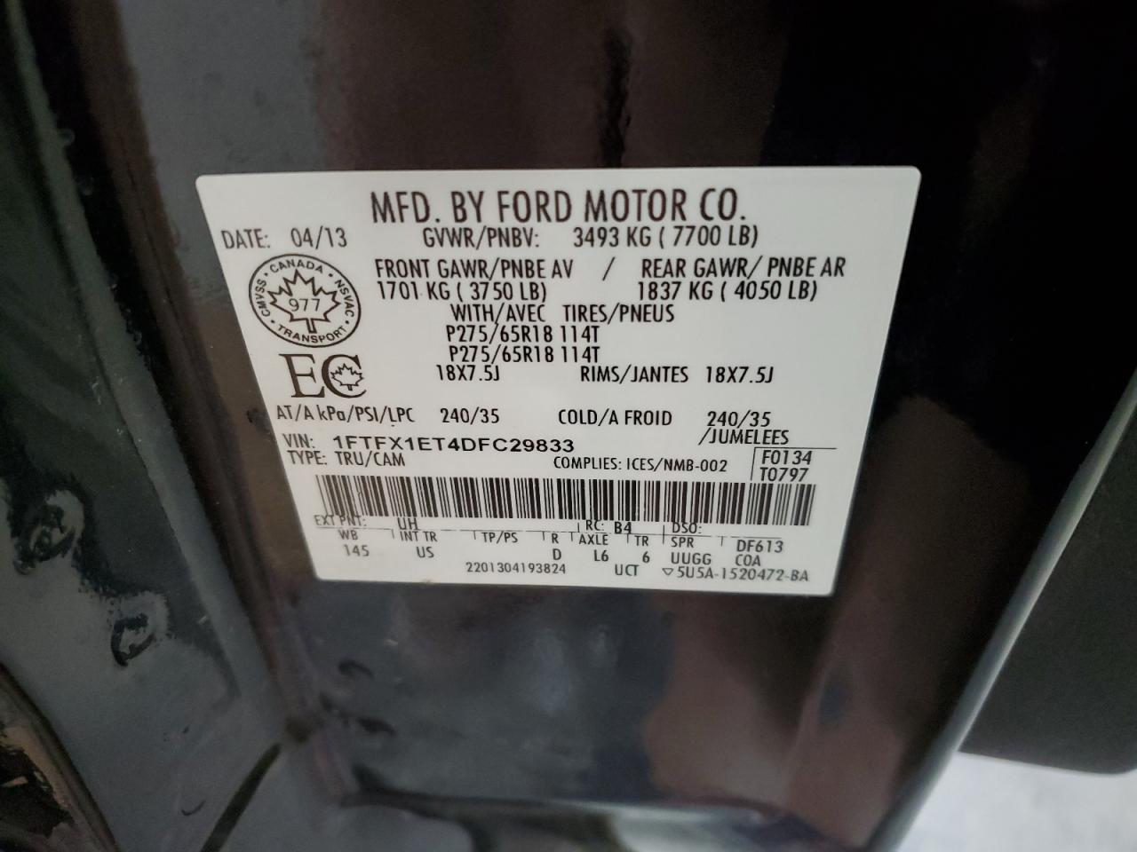 FORD F-150 SUPER CAB