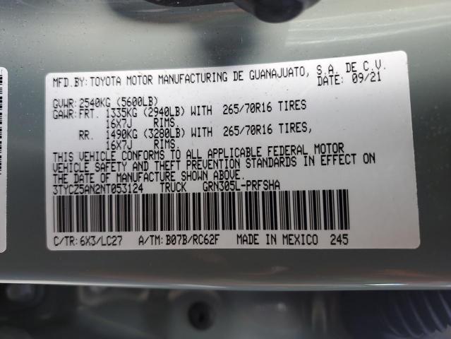 2022 TOYOTA TACOMA DOU - 3TYCZ5AN2NT053124