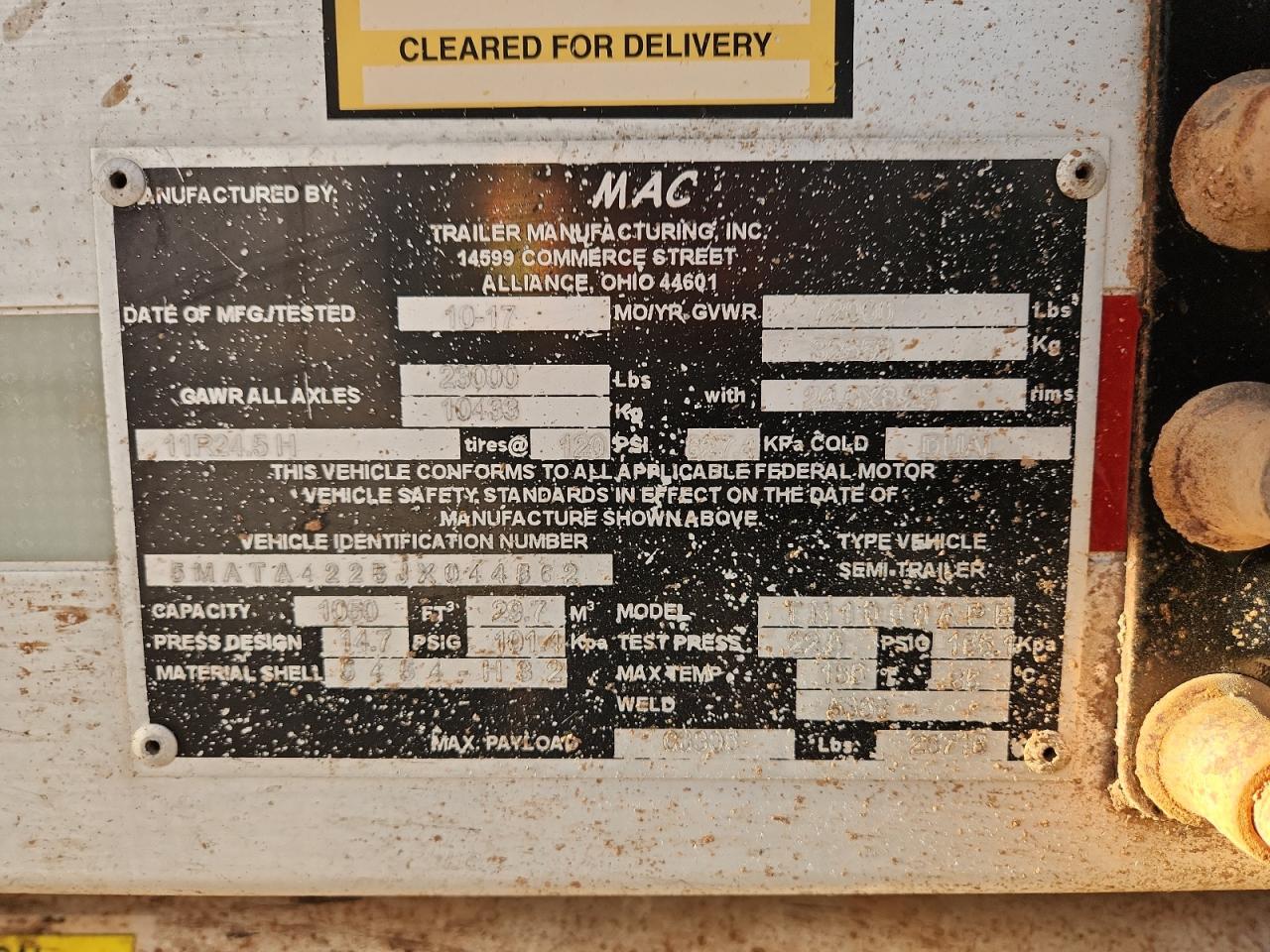 Lot #3291187983 2018 MAC TRAILER