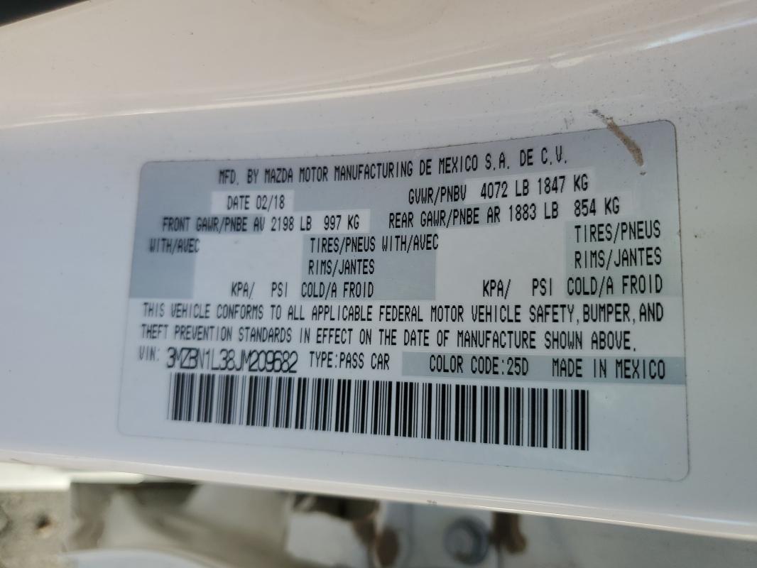 2018 MAZDA 3 TOURING #3305638724