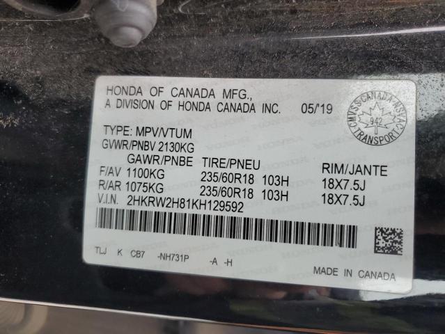 2019 HONDA CR-V EXL - 2HKRW2H81KH129592