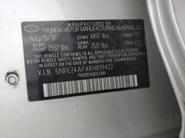 2019 HYUNDAI SONATA SE #3301605632