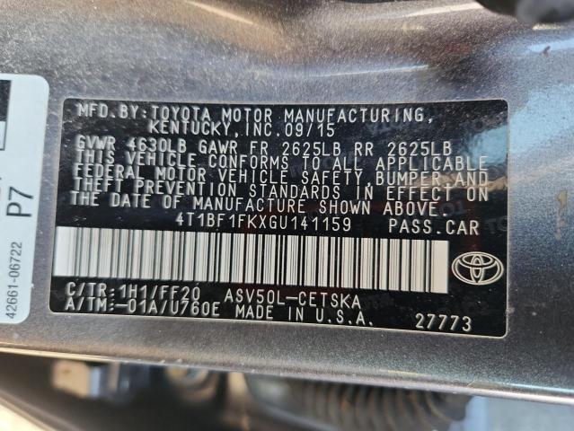 2016 TOYOTA CAMRY LE 4T1BF1FKXGU141159