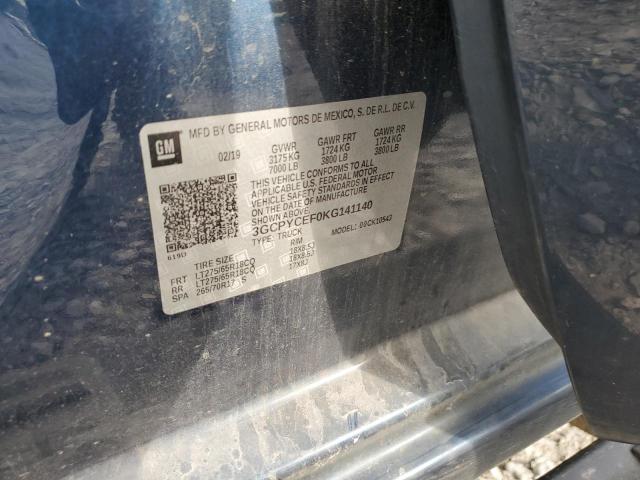 2019 CHEVROLET SILVERADO - 3GCPYCEF0KG141140