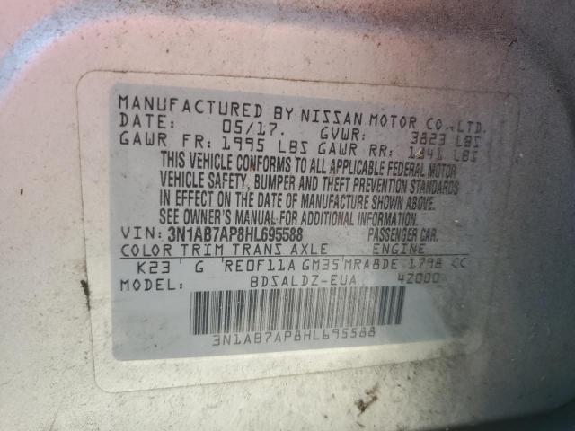 2017 NISSAN SENTRA S - 3N1AB7AP8HL695588