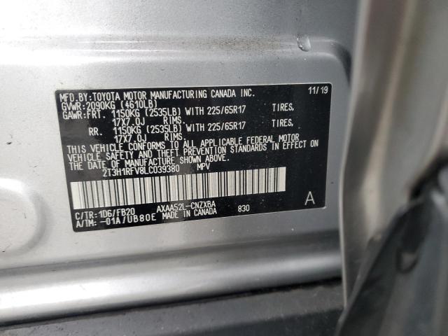 2020 TOYOTA RAV4 LE - 2T3H1RFV8LC039380