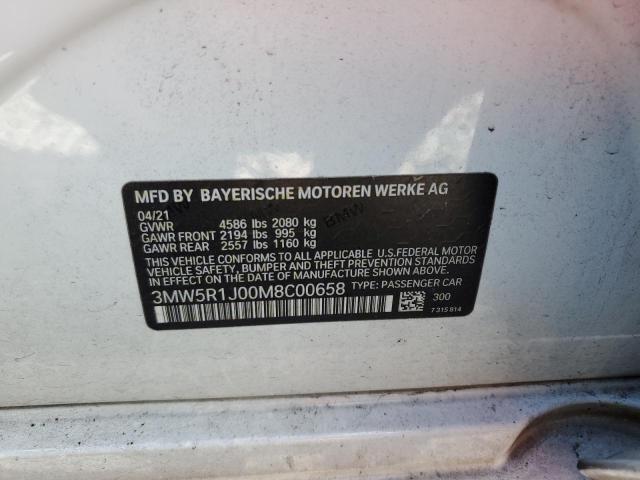 2021 BMW 330I 3MW5R1J00M8C00658