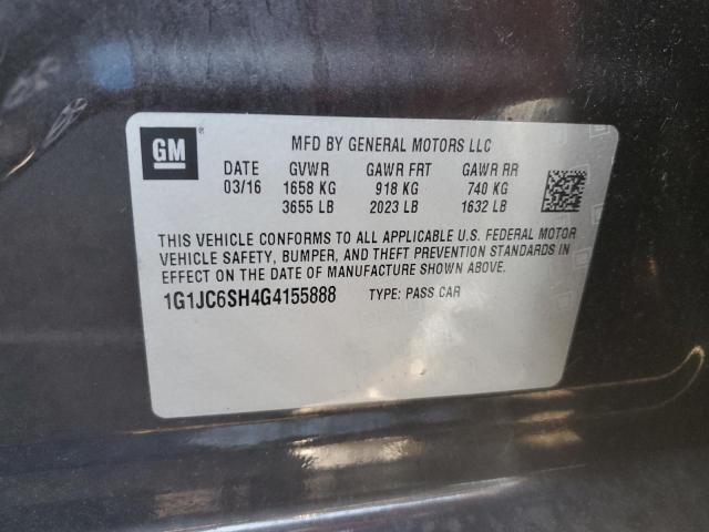 2016 CHEVROLET SONIC LT - 1G1JC6SH4G4155888