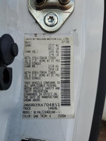 2020 NISSAN FRONTIER S 1N6ED0CE9LN704851