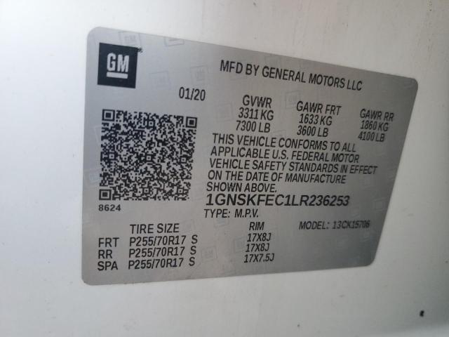 2020 CHEVROLET TAHOE SPEC 1GNSKFEC1LR236253