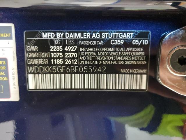 2011 MERCEDES-BENZ E 350 - WDDKK5GF6BF055942