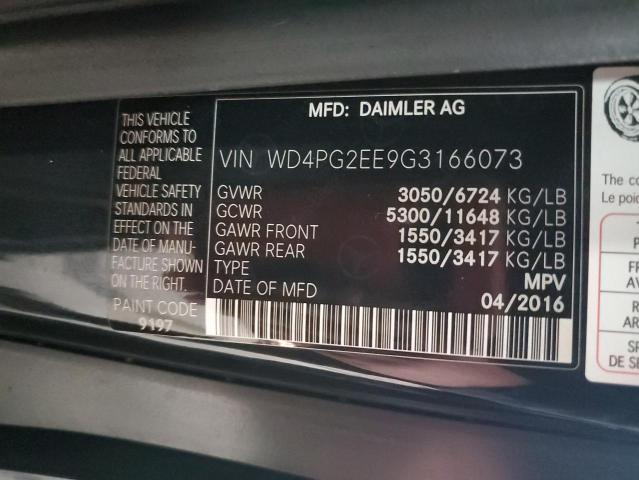 2016 MERCEDES-BENZ METRIS WD4PG2EE9G3166073
