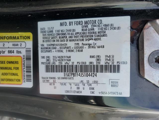 2018 FORD MUSTANG GT - 1FATP8FF4J5104424