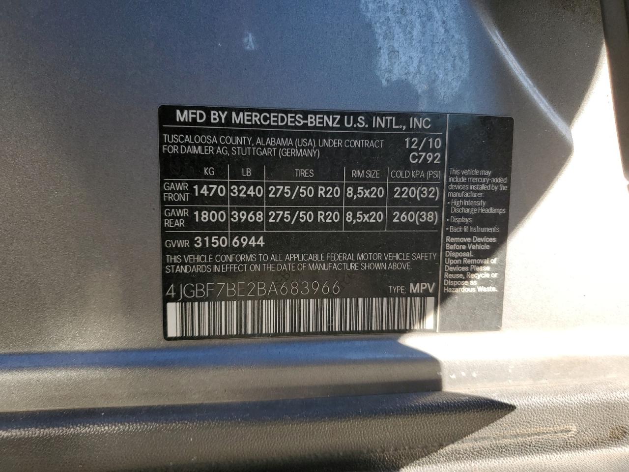 MERCEDES-BENZ GL-CLASS 450 4MATIC