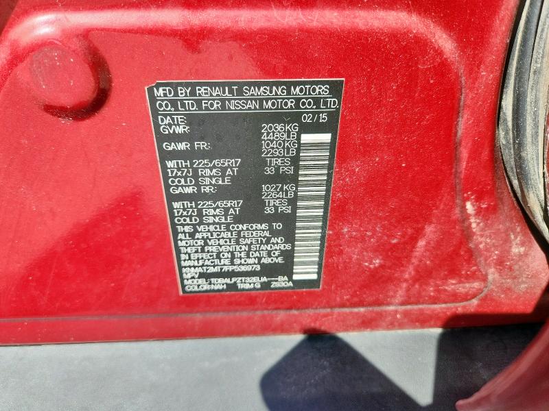 2015 NISSAN ROGUE KNMAT2MT7FP536973