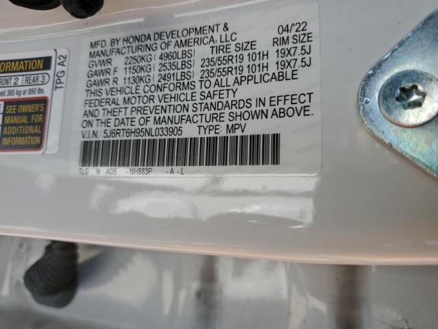 2022 HONDA CR-V TOURI - 5J6RT6H95NL033905