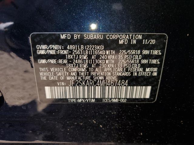 2021 SUBARU FORESTER SPORT JF2SKARC4MH467484