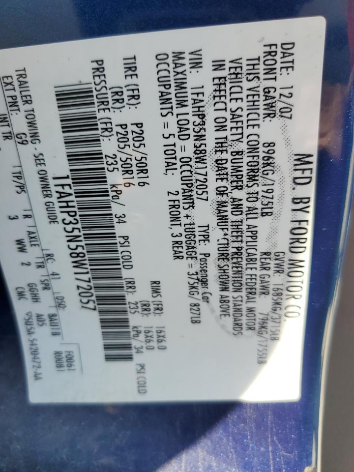 Lot #3281843465 2008 FORD FOCUS SE