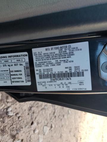2020 FORD FUSION SEL - 3FA6P0CD8LR113676