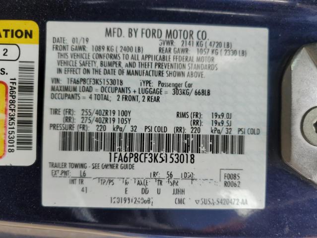 2019 FORD MUSTANG GT #3293810593