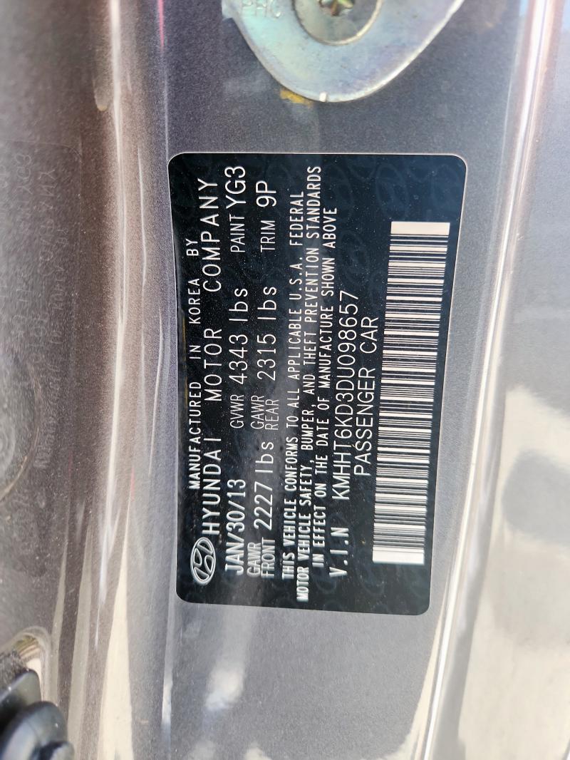 2013 HYUNDAI GENESIS CO - KMHHT6KD3DU098657