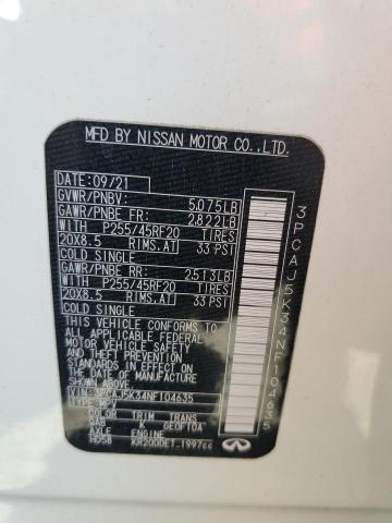 2022 INFINITI QX55 ESSEN - 3PCAJ5K34NF104635