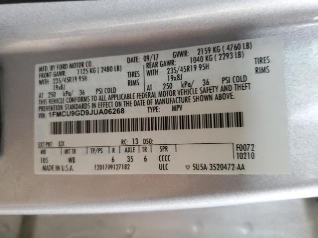 2018 FORD ESCAPE SE #3276436684