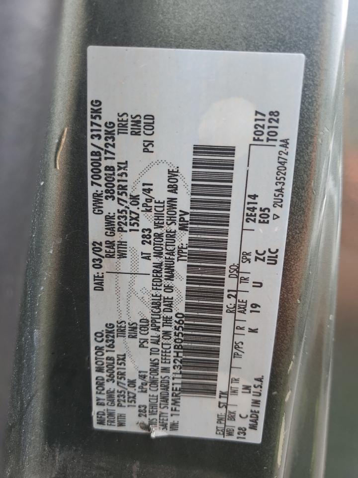 Lot #3302695014 2002 FORD ECONOLINE