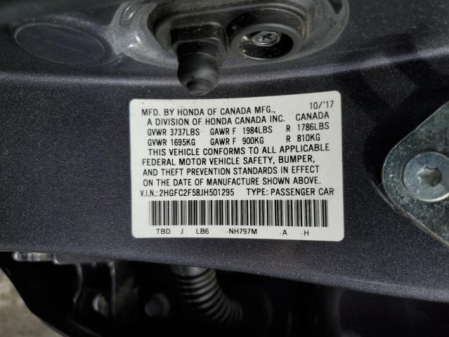 2018 HONDA CIVIC LX - 2HGFC2F58JH501295