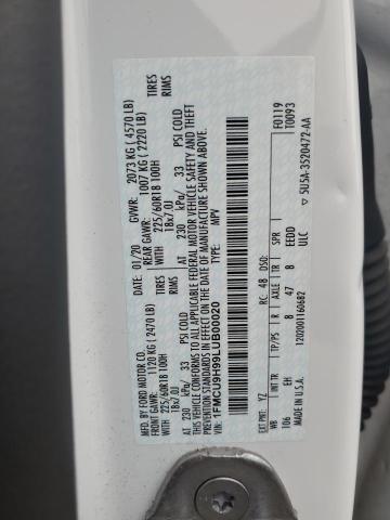 2020 FORD ESCAPE SEL - 1FMCU9H99LUB00020