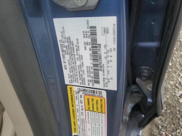 2019 FORD FUSION SEL 3FA6P0CD8KR119508