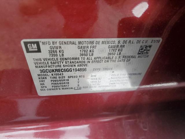 2016 CHEVROLET SILVERADO - 3GCUKREC6GG194896