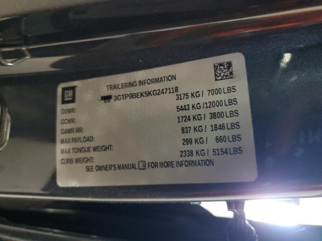 2019 GMC SIERRA K15 3GTP9BEK5KG247118