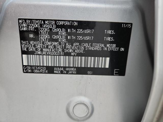 2016 TOYOTA RAV4 HV XL #3301970413