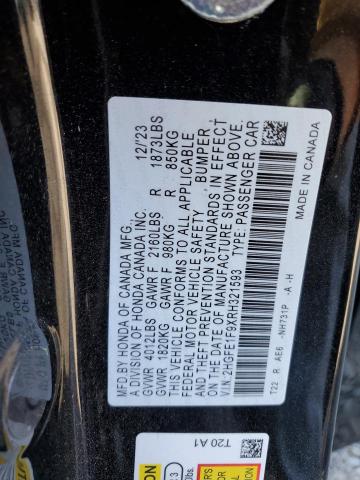 2024 HONDA CIVIC TOUR 2HGFE1F9XRH321593