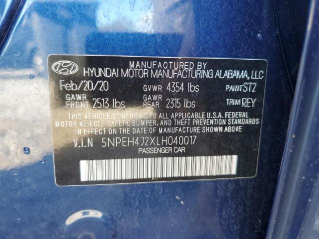2020 HYUNDAI SONATA LIM 5NPEH4J2XLH040017