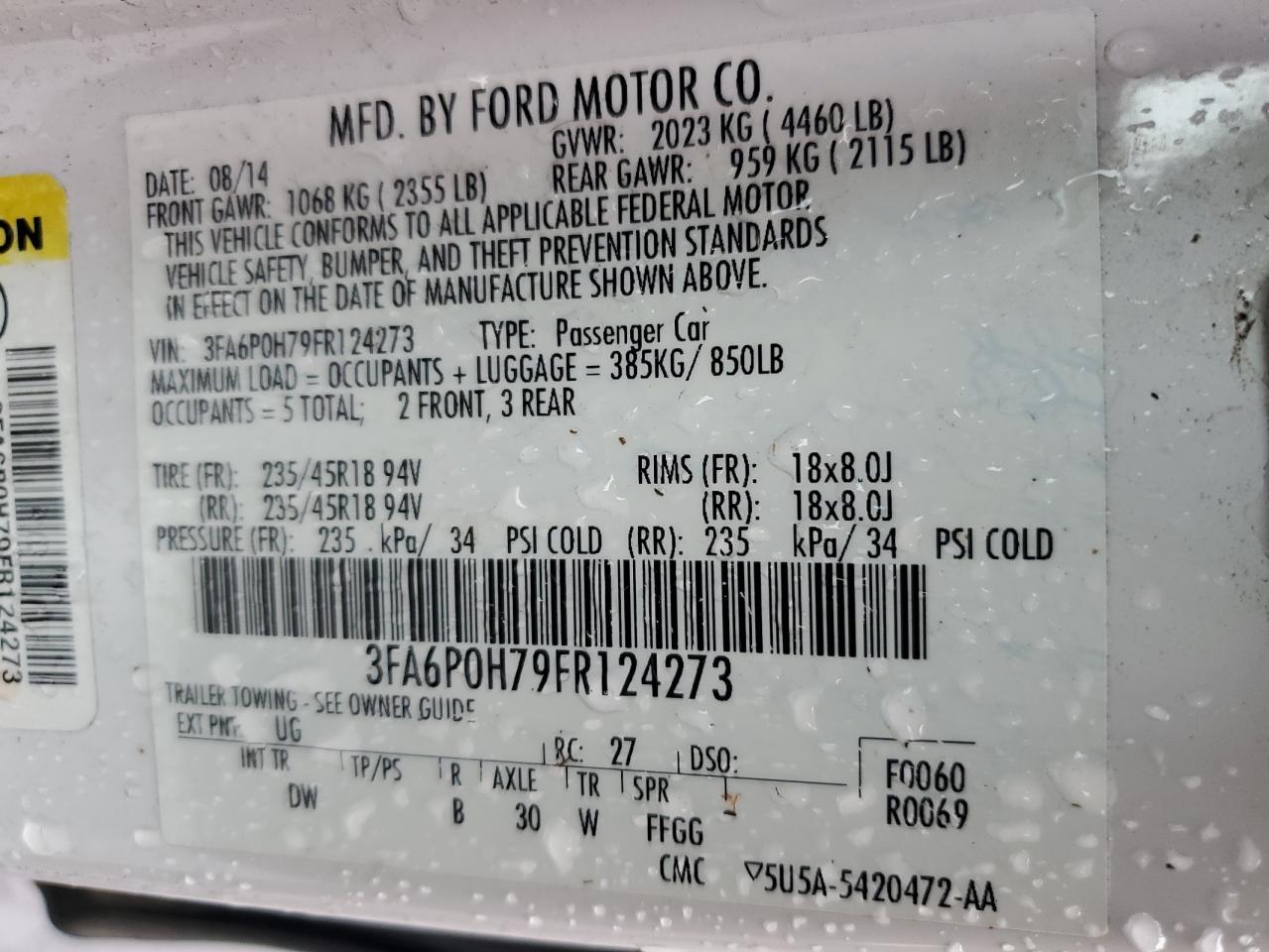 FORD FUSION SE