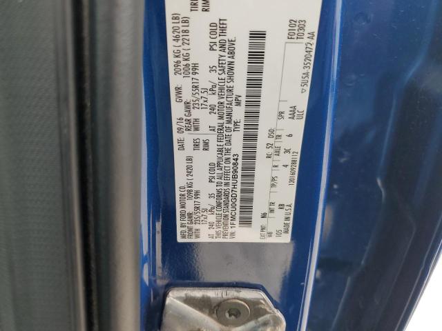 2017 FORD ESCAPE SE - 1FMCU0GD7HUB90843