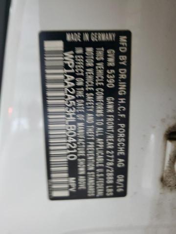 2017 PORSCHE MACAN WP1AA2A53HLB04210