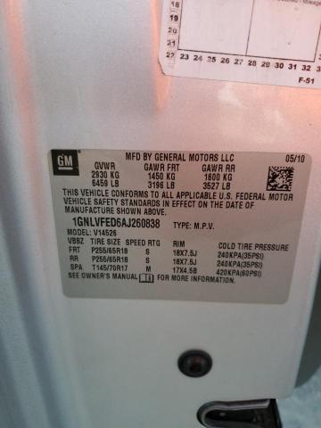 2010 CHEVROLET TRAVERSE L - 1GNLVFED6AJ260838