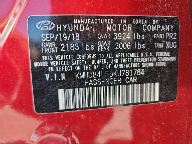 2019 HYUNDAI ELANTRA SE - KMHD84LF5KU781784