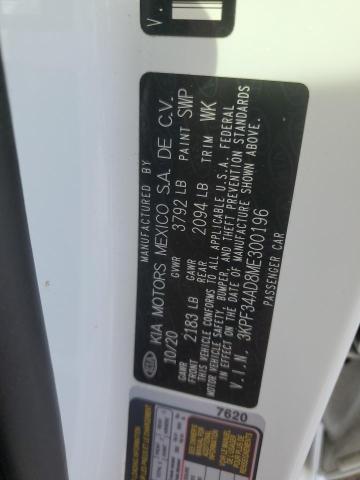 2021 KIA FORTE GT L - 3KPF34AD8ME300196