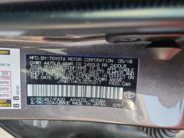 2018 TOYOTA CAMRY L JTNB11HK3J3070217