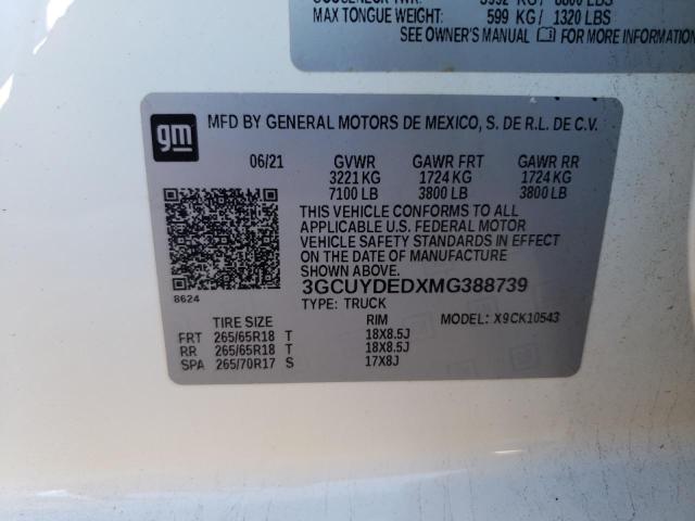 2021 CHEVROLET SILVERADO K1500 LT #3296902824