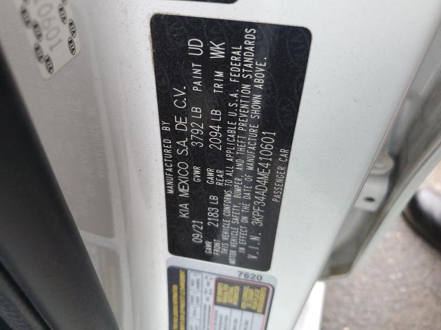 2021 KIA FORTE GT L 3KPF34AD4ME410601