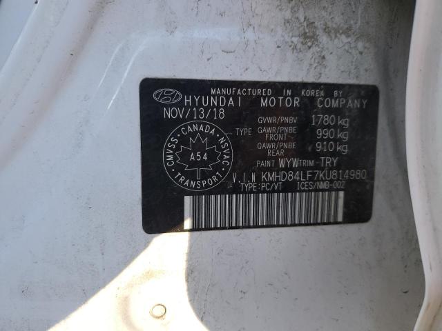 2019 HYUNDAI ELANTRA SE - KMHD84LF7KU814980