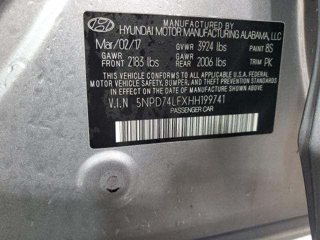 2017 HYUNDAI ELANTRA SE - 5NPD74LFXHH199741