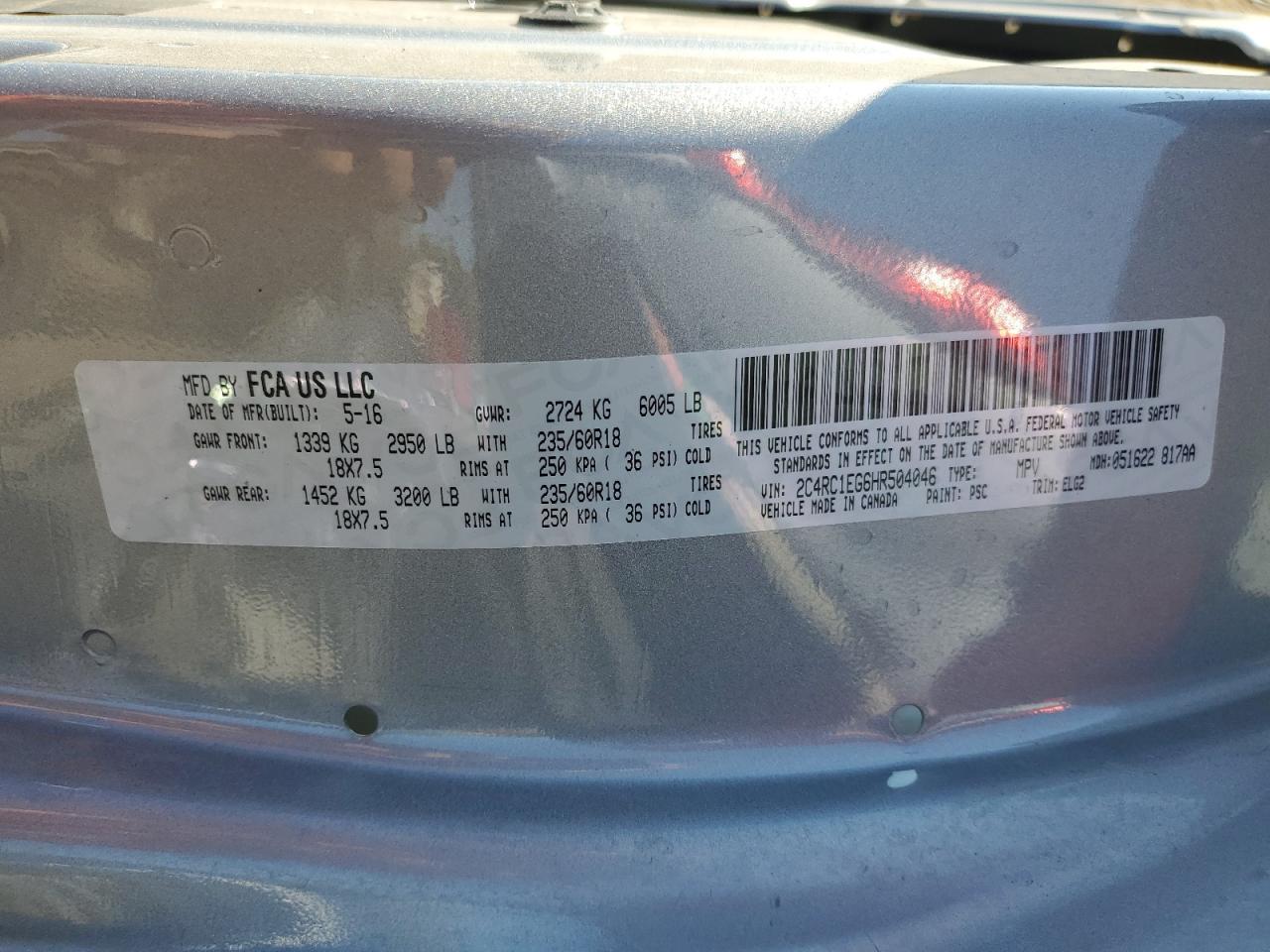 CHRYSLER PACIFICA TOURING L PLUS