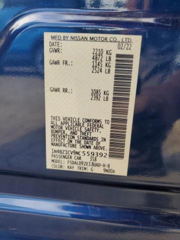 2022 NISSAN LEAF SV PL 1N4BZ1CV9NC559392