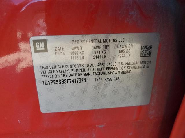 2014 CHEVROLET CRUZE LT - 1G1PE5SB3E7417924